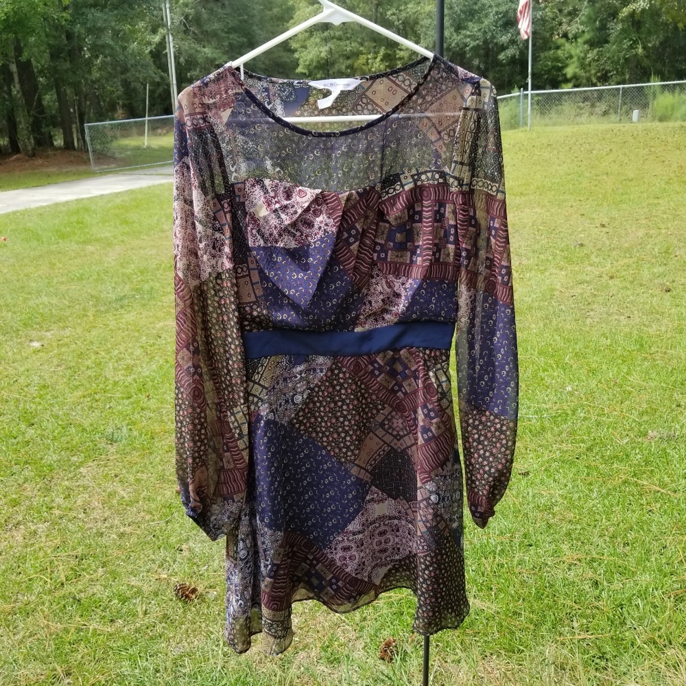 Bcbgeneration Patchwork Dress Size 4 - image 2